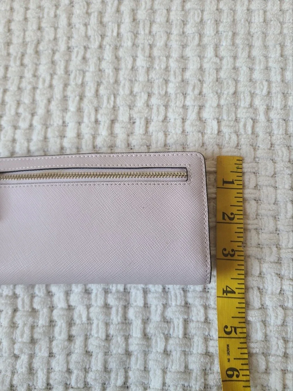 Kate Spade New York Pastel Purple Zip Wallet With Gold Logo